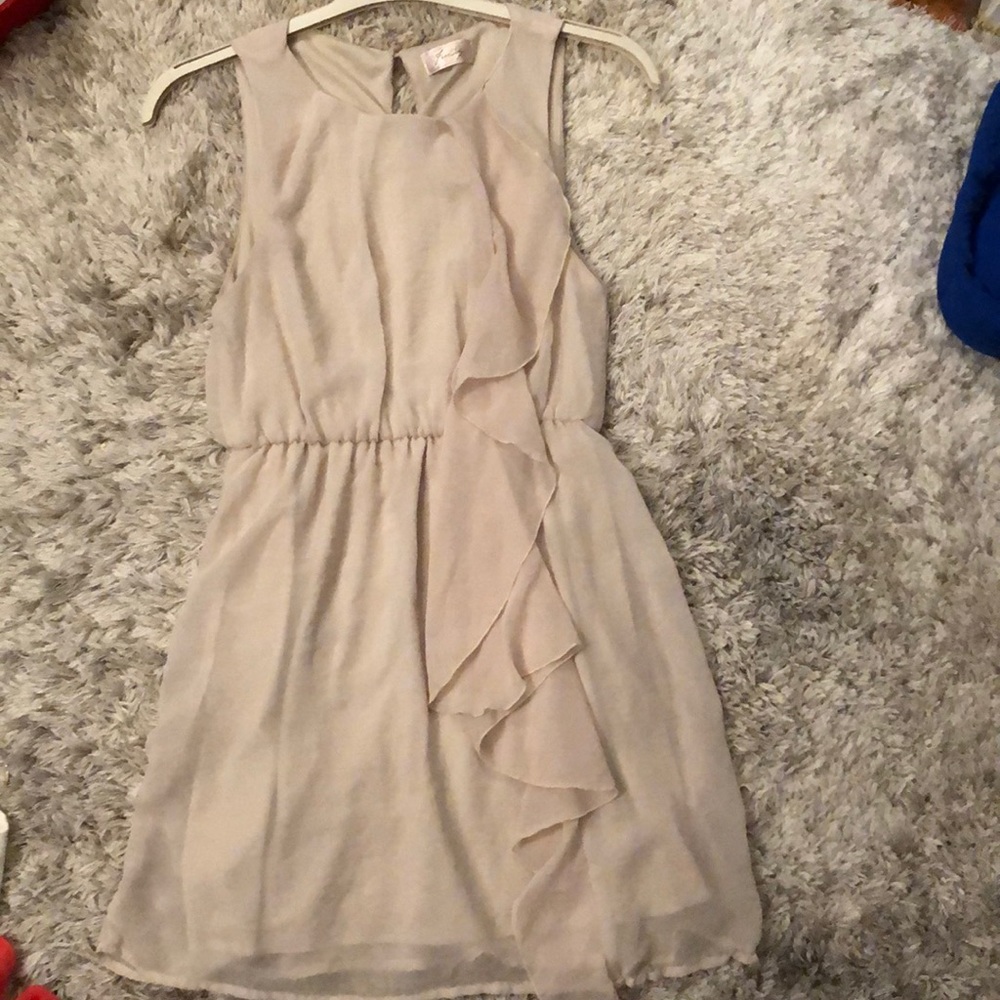 Cream ruffle dress
